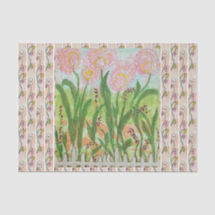 Papel De Seda Flores de cercado rosa