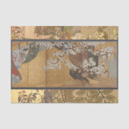 Papel De Seda Flores de cerezo antiguas lacadas