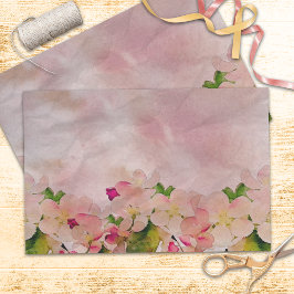 Papel De Seda Flores de cerezo de color pastel romántico