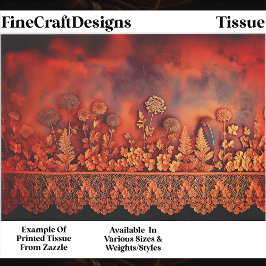 Papel De Seda Flores de cobre y panel de encaje vintage EJ8 Desc