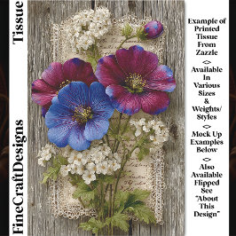 Papel De Seda Flores de colores, encaje, madera rústica DS5R Dec