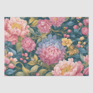 Papel De Seda Flores de colores vivos y florales