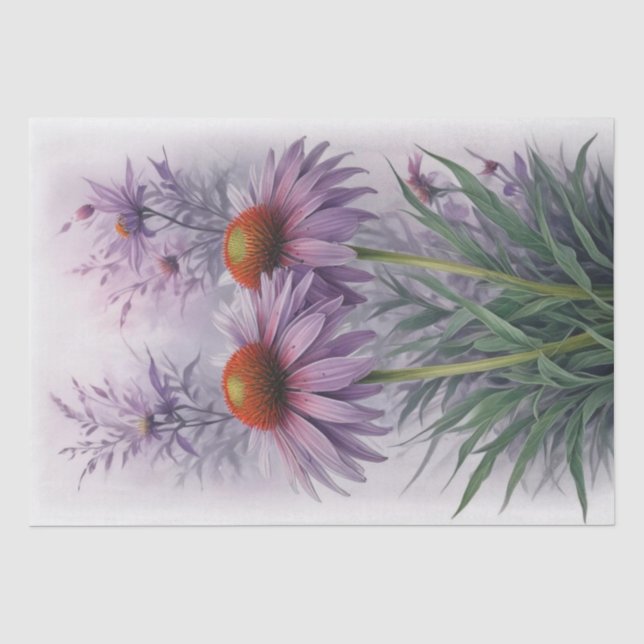 Papel De Seda Flores de Cono Decoupage (Anverso)