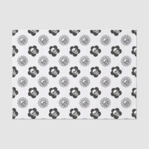 Papel De Seda Flores de cráneos