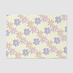 Papel De Seda Flores de Crema Pastel