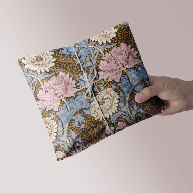 Papel De Seda Flores de crisantemo rosado William Morris (Subido por el creador)