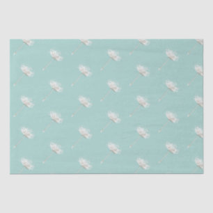 Papel De Seda Flores de Dandelion blanco de moda