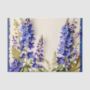 Papel De Seda Flores De Delfino Elegantes