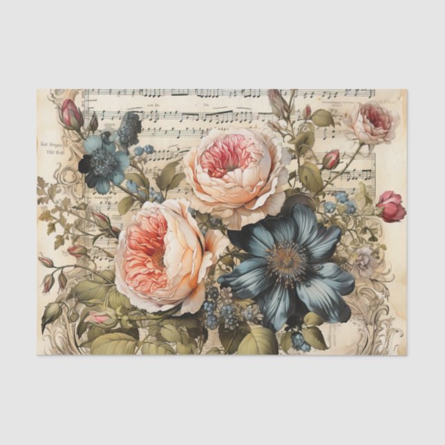 Papel De Seda Flores de desconexión cutáneas (Anverso)