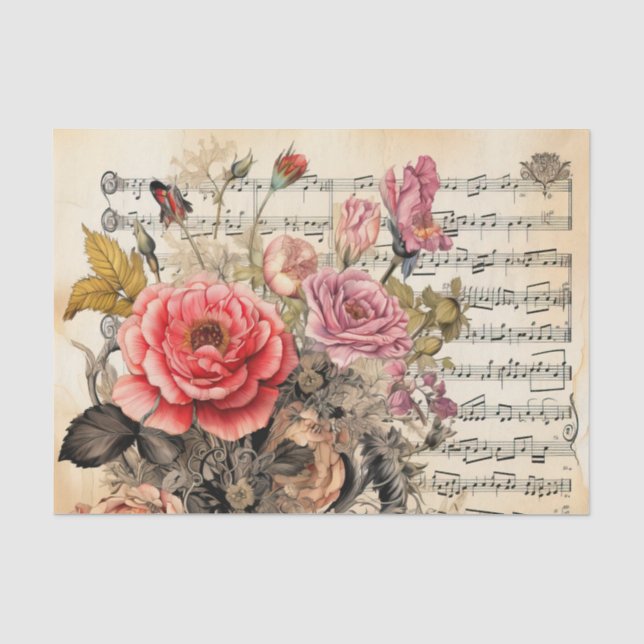 Papel De Seda Flores de desconexión cutáneas (Anverso)