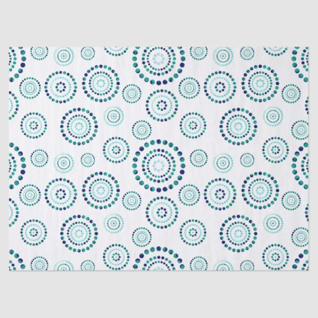 Papel De Seda Flores de energía en círculo de puntos + tu motor. (Anverso)