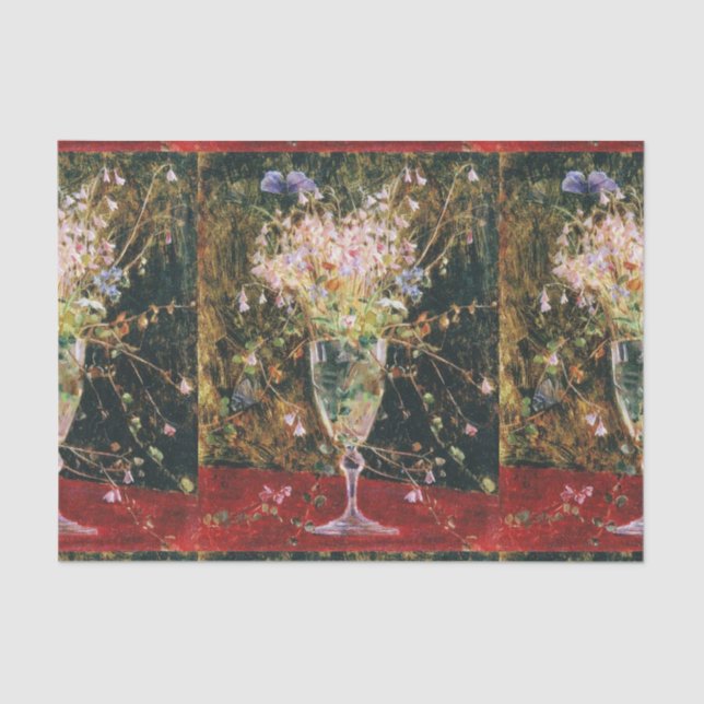 Papel De Seda Flores de época azul Maria Wiik Linnea Borealis (Anverso)