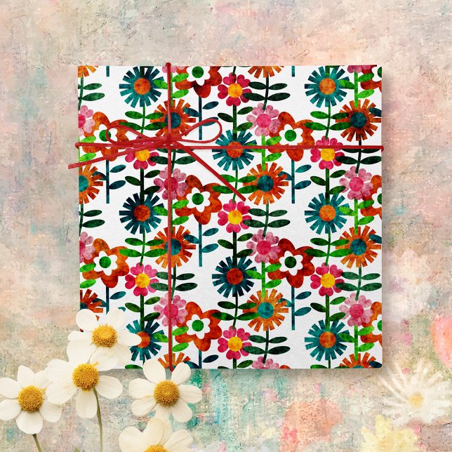 Papel De Seda Flores de estilo de los años 70 (Subido por el creador)