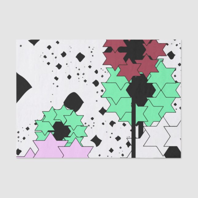 Papel De Seda Flores de estrella (Anverso)
