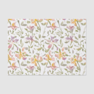 Papel De Seda Flores de Freesia de patrón floral