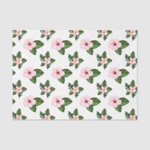 Papel De Seda Flores de Hibisco Rosado (Diseño 41 Serie Rosa)