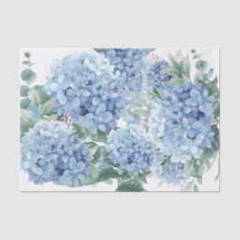 Papel De Seda Flores de hidrangea azul