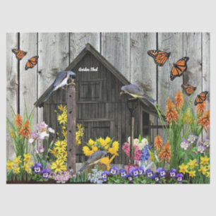 Papel De Seda Flores de jardín