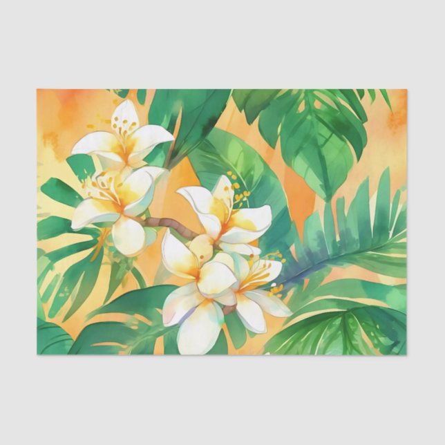 Papel De Seda Flores de jazmín delgadas (Anverso)