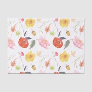 Papel De Seda Flores de la acuarela