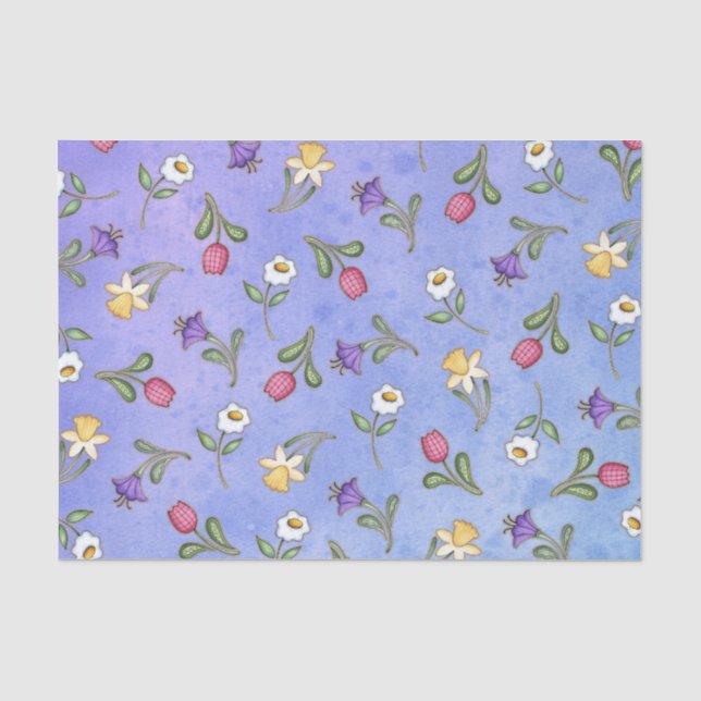 Papel De Seda Flores de la primavera (Anverso)