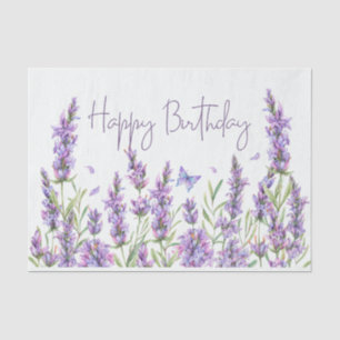 Papel De Seda Flores de lavadora de color acuático feliz cumplea