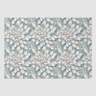 Papel De Seda Flores de Loto Blancas Azules Boda