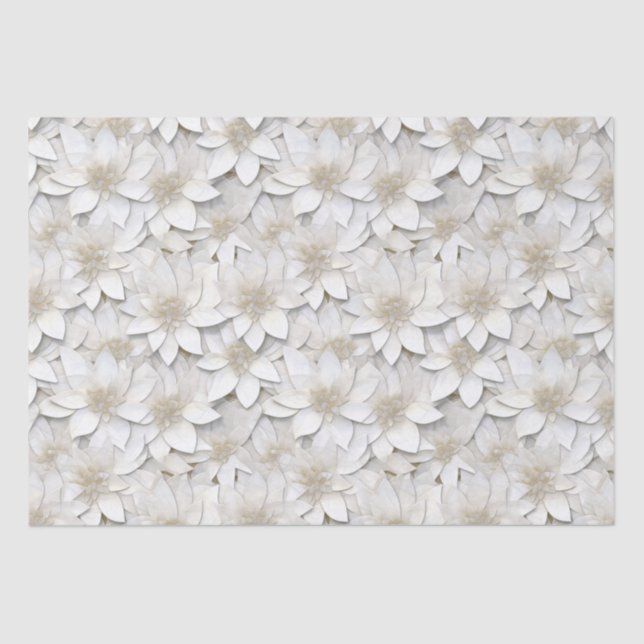 Papel De Seda Flores de Lotus blancas (Anverso)