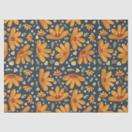Papel De Seda Flores de Lujo Amarillas