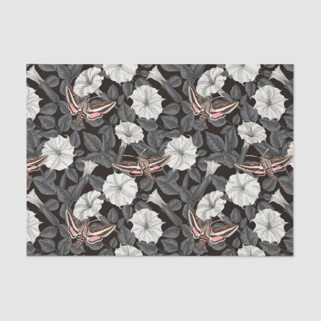 Papel De Seda Flores de luna y poliéster 2 (Anverso)