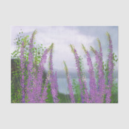 Papel De Seda Flores De Lupina En La Laca