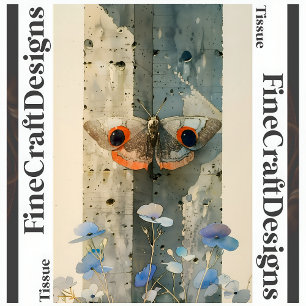 Papel De Seda Flores De Madera Estilizadas Decoración Moderna De