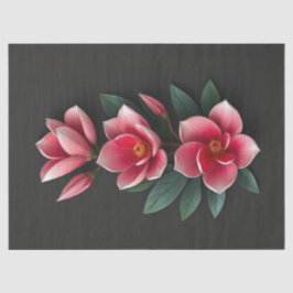 Papel De Seda Flores de magnolia rosa