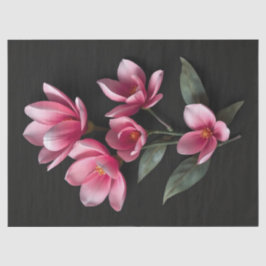 Papel De Seda Flores de magnolia rosa