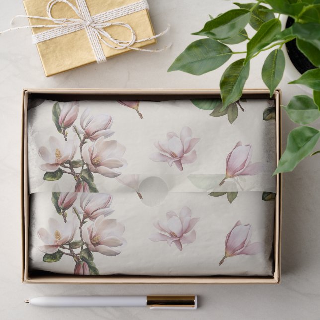 Papel De Seda Flores de magnolia sureña de cumpleaños  (Regalo )