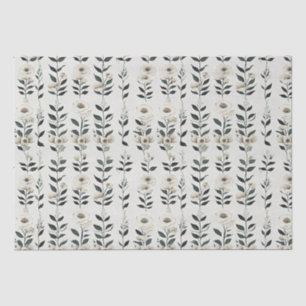 Papel De Seda Flores de marfil elegantes