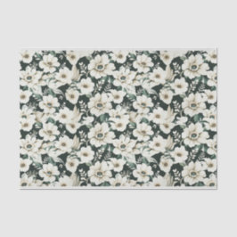 Papel De Seda Flores de marfil elegantes