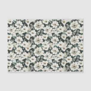 Papel De Seda Flores de marfil elegantes