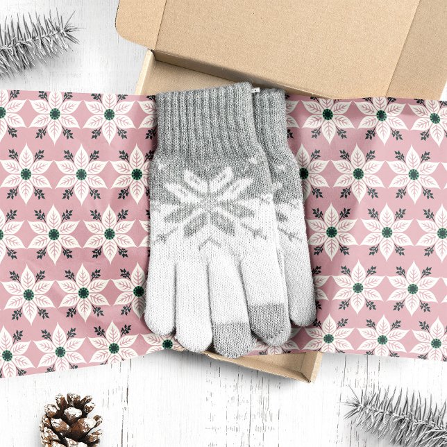 Papel De Seda Flores de Nochebuena Blancas en Navidad Rosa (Subido por el creador)