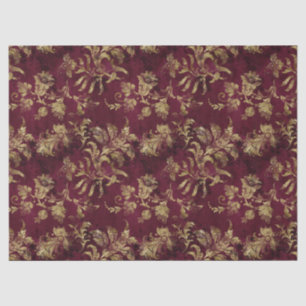 Papel De Seda Flores de oro abstractas en la página Red Decoupag