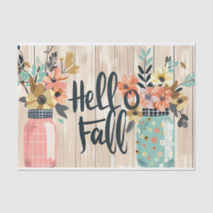 Papel De Seda Flores de otoño en la página de desalojo de Mason