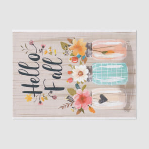 Papel De Seda Flores de otoño en la página de desalojo de Mason