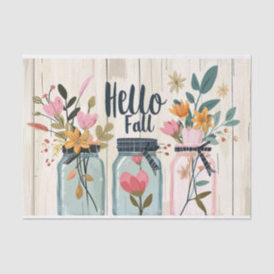 Papel De Seda Flores de otoño en la página de desalojo de Mason 