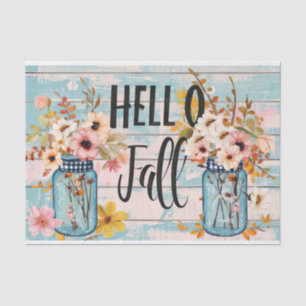 Papel De Seda Flores de otoño en la página de desalojo de Mason 