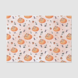 Papel De Seda Flores de otoño y calabazas