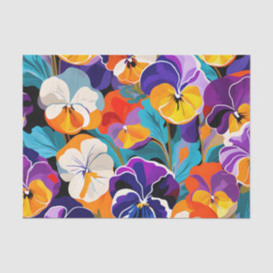 Papel De Seda Flores de panes abstractos modernos