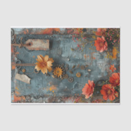 Papel De Seda Flores de papel, etiquetas y engranajes multimedia