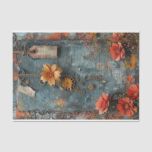 Papel De Seda Flores de papel, etiquetas y engranajes multimedia