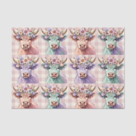 Papel De Seda Flores de Pascua de Vaca de las Tierras Altas en P