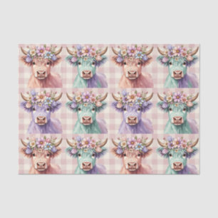 Papel De Seda Flores de Pascua de Vaca de las Tierras Altas en P